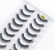 New Soft 10 Pairs 3D Faux Mink Hair False Eyelashes Natural Thick Long Eye Lashes Wispy Makeup Beauty Lashes Extension Tools