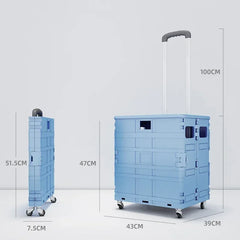 Foldable Ousehold Shopping Carts Portable Outdoor Camping Handcart