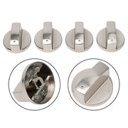 Kitchen Cooker Oven Electric Cooker Switch Control Knobs Gas Stove Knobs 4pcs 6mm Parts Silver Cooking Appliances