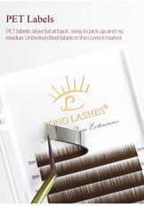 SONG LASHES  High Quality Straight Curvate Extensions False Eyebrow 12Lines Brown Color Eyebrow Extension
