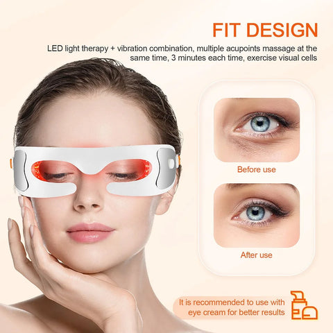 Eye Massager Hot Compress Eye Fatigue Relief Massager Vibration Massage Eye Relaxation Massager
