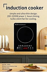 EU/UK/US Multifunctional Portable 2200W High-power Electric Induction Cooktop 110V/220V Home Kitchen Touch Panel Desktop Burner