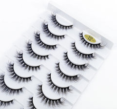 New Soft 10 Pairs 3D Faux Mink Hair False Eyelashes Natural Thick Long Eye Lashes Wispy Makeup Beauty Lashes Extension Tools