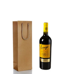 Kraft Paper Red Wine Hand Bag Wine Drinks Packing Bag Storage