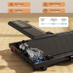 Superun 3 in 1 Folding Treadmills for Home, 3.0HP Powerful and Quiet Under Desk Treadmill, 300 lbs Capacity Foldable Walking Pad
