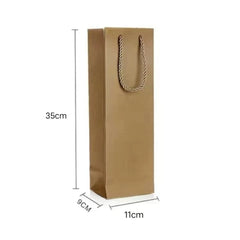 Kraft Paper Red Wine Hand Bag Wine Drinks Packing Bag Storage