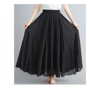 Fashion Clothes Women Clothing Skirts Vintage Y2k Elegant Streetwear Bohemian Cotton Linen Casual Vestido De Festa Long Skirt