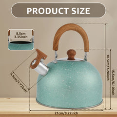 3L Liter Stainless Steel Whistle Kettle Thickened Kettle Gas Induction Cooker Universal Kettle Whistle Kettle Big Tea Kettle