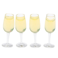 6 Pieces Miniature Goblets & Wine Beer Bottles Dollhouse Party Groceries Kitchen Garden Decoration