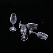 6 Pieces Miniature Goblets & Wine Beer Bottles Dollhouse Party Groceries Kitchen Garden Decoration