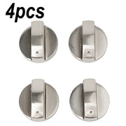 Kitchen Cooker Oven Electric Cooker Switch Control Knobs Gas Stove Knobs 4pcs 6mm Parts Silver Cooking Appliances
