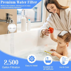 Bath Water Filter BPA Free Bath Filter for Tub 2500 Gallons of Filtration Bath Ball Water