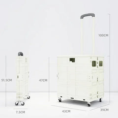 Foldable Ousehold Shopping Carts Portable Outdoor Camping Handcart