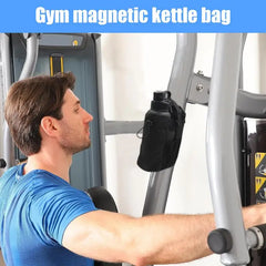 Magnetic Gym Bag Large Capacity Magnetic Carrier Bag With Phone Pocket Portable Gym Water Bottle Pouch Gym magnetic kettle bag