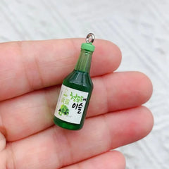10pcs Alcohol Drink Bottle Charms Simulation Beverages Pendants for Earrings