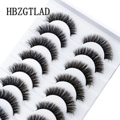 New Soft 10 Pairs 3D Faux Mink Hair False Eyelashes Natural Thick Long Eye Lashes Wispy Makeup Beauty Lashes Extension Tools