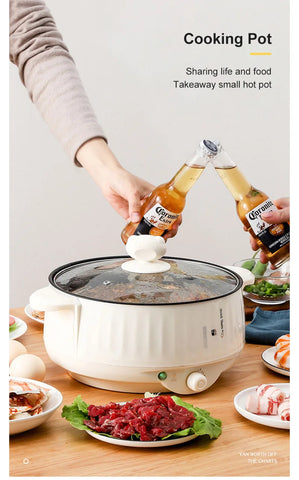 Electric hot pot Noodle cooking small electric cooker electric cooker multi-functional household electric cooker stir-frying pan