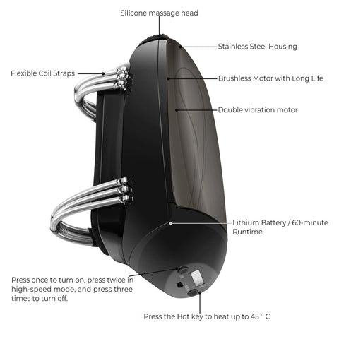 Barber Massager Professional Vibration Massager Barbershop Cordless Handheld Heat Massager USB Charging Body Neck Head Massager