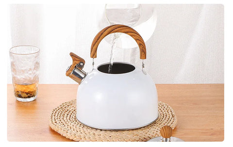 1pc 2.5/3L Liter Stainless Steel Whistle Kettle Thickened Kettle Gas Induction Cooker Universal Kettle Whistle Kettle