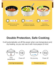 Electric hot pot Noodle cooking small electric cooker electric cooker multi-functional household electric cooker stir-frying pan