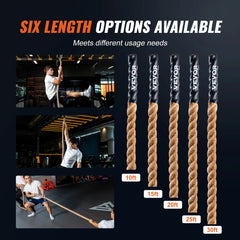 VEVOR Gym Climbing Rope 10 ft Length Gym Fitness Training Rope Gym Exercise Workout Rope for Adults, Climbing Rope for Fitness