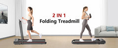 Bigzzia Treadmill Walking Pad Foldable Treadmills for Home Foldable 1-10 km/h, Folding Treadmill Desk with Remote Control
