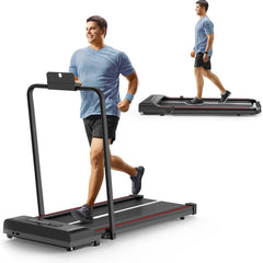 Bigzzia Treadmill Walking Pad Foldable Treadmills for Home Foldable 1-10 km/h, Folding Treadmill Desk with Remote Control