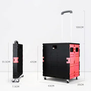 Foldable Ousehold Shopping Carts Portable Outdoor Camping Handcart