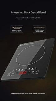 EU/UK/US Multifunctional Portable 2200W High-power Electric Induction Cooktop 110V/220V Home Kitchen Touch Panel Desktop Burner