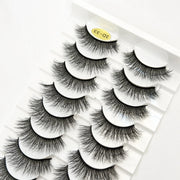 New Soft 10 Pairs 3D Faux Mink Hair False Eyelashes Natural Thick Long Eye Lashes Wispy Makeup Beauty Lashes Extension Tools