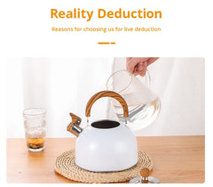 1pc 2.5/3L Liter Stainless Steel Whistle Kettle Thickened Kettle Gas Induction Cooker Universal Kettle Whistle Kettle