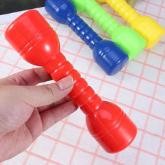 2Pcs Plastic Dumbbells Children'S Sports Fitness Dumbbells Fitness Equipment Children Dumbbell Toddler Toys Fitness kids Barbell
