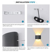 LED Wall Light Outdoor Indoor 2W 4W 6W 8W 10W AC85-265V Up Down White Black Modern Light For Home Garden Bedroom Corridor