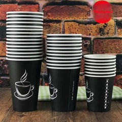Disposable Thickened Paper Cups Heat Resistant Anti-scalding For Hot Beverage