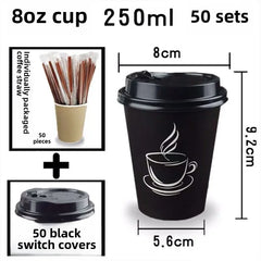 Disposable Thickened Paper Cups Heat Resistant Anti-scalding For Hot Beverage
