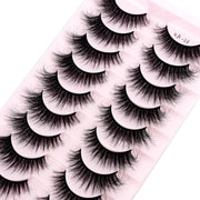New Soft 10 Pairs 3D Faux Mink Hair False Eyelashes Natural Thick Long Eye Lashes Wispy Makeup Beauty Lashes Extension Tools