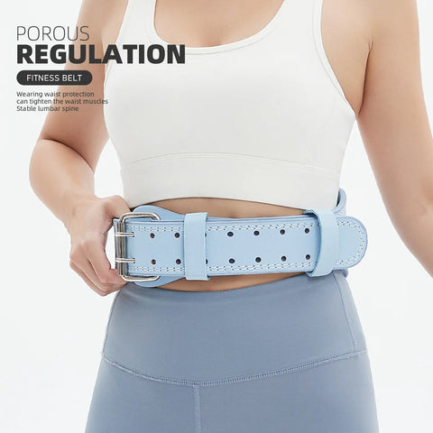 1PC GOUNOD Matt PU Sports Belt Fitness Squat Deadlift Weightlifting Belt Fitness Protection