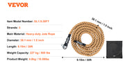 VEVOR Gym Climbing Rope 10 ft Length Gym Fitness Training Rope Gym Exercise Workout Rope for Adults, Climbing Rope for Fitness