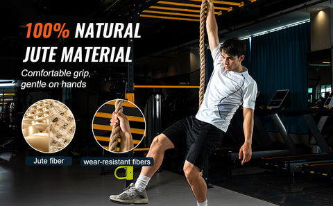 VEVOR Gym Climbing Rope 10 ft Length Gym Fitness Training Rope Gym Exercise Workout Rope for Adults, Climbing Rope for Fitness